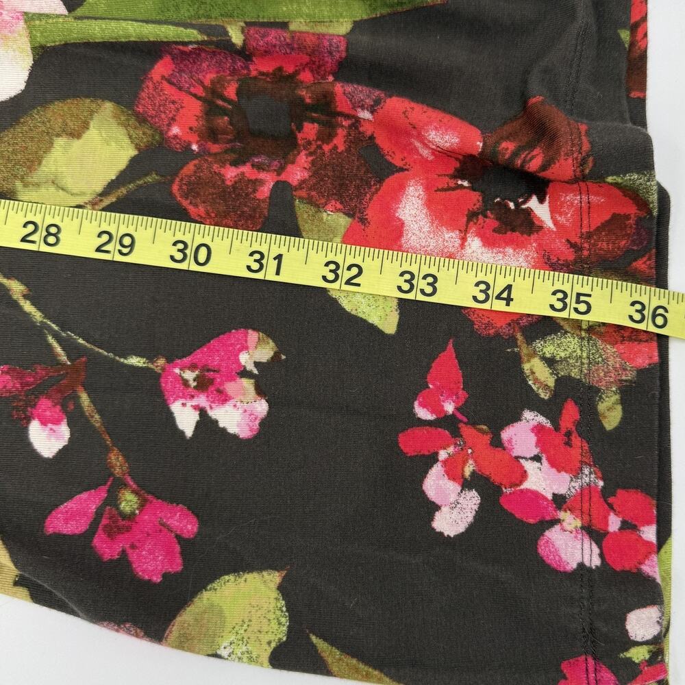 Tommy Bahama Dress Womens Small Black Pink Floral Orchid Forest Cowl Neck Tank - Picture 5 of 7